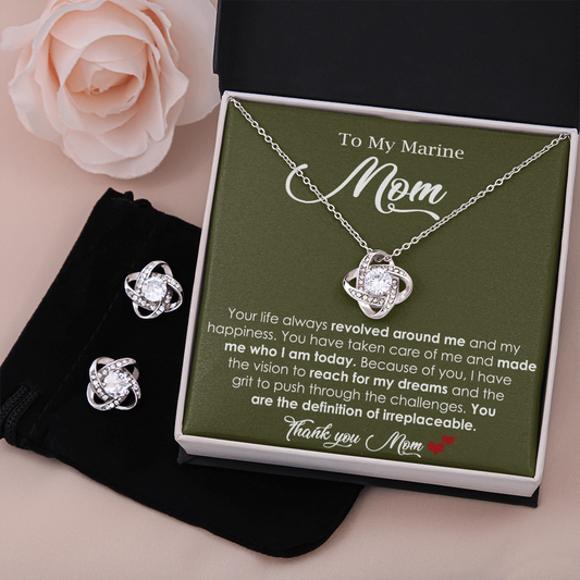 Military Mom Necklace & Earring Set