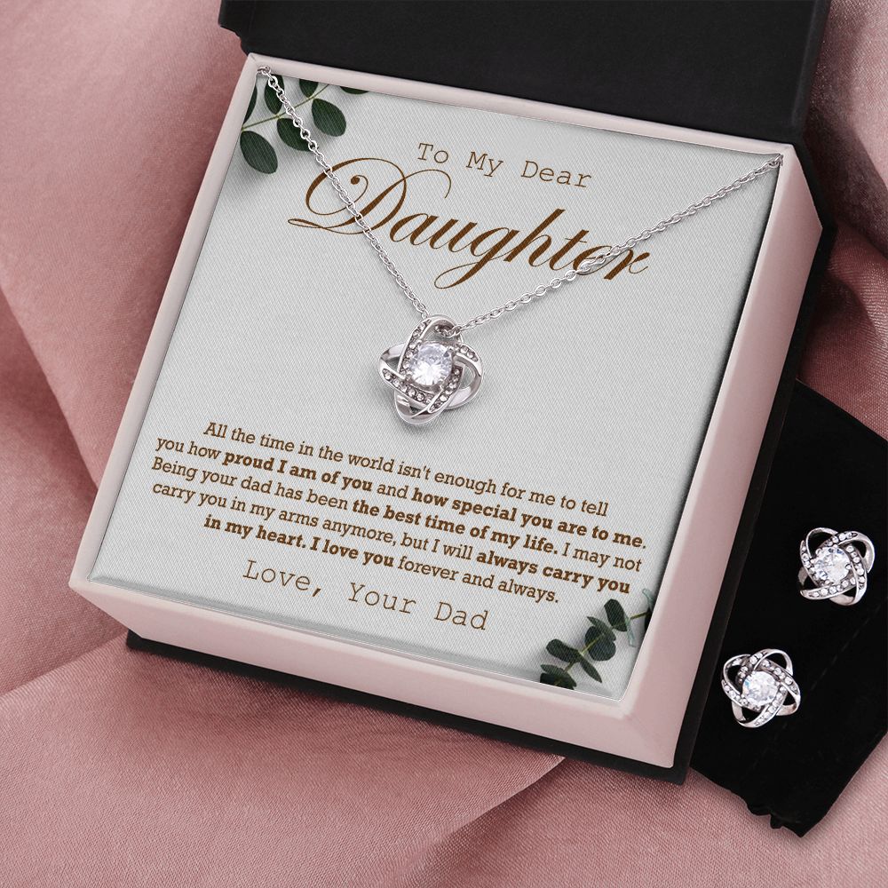Forever Carry You Daughter Knot Necklace