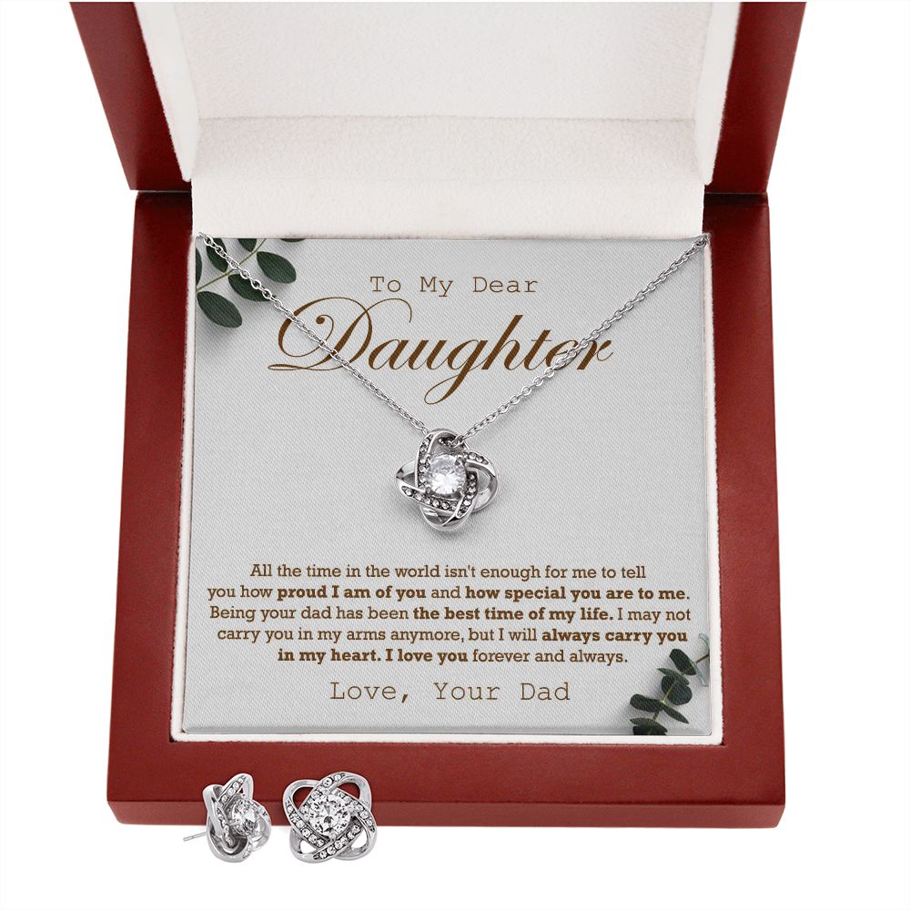 Forever Carry You Daughter Knot Necklace