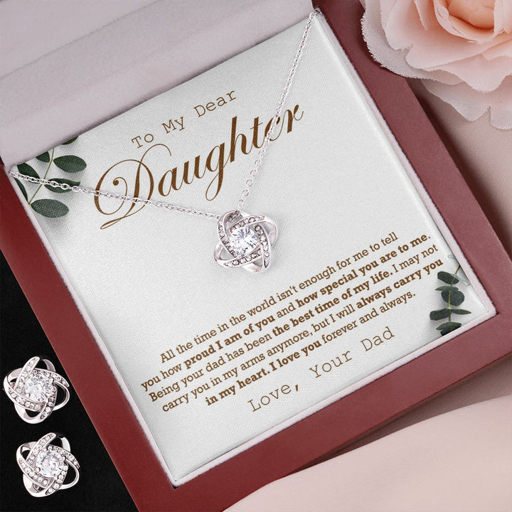 Forever Carry You Daughter Knot Necklace