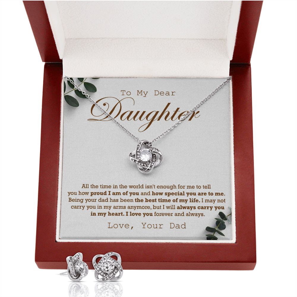 Forever Carry You Daughter Knot Necklace