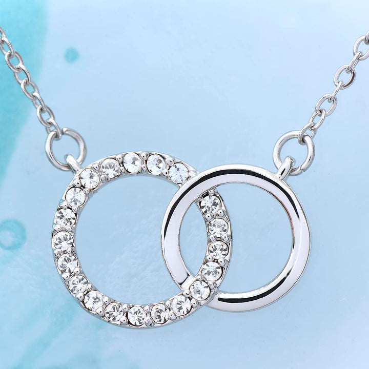 Graduation Interlocking Circles Necklace Gift for Daughter