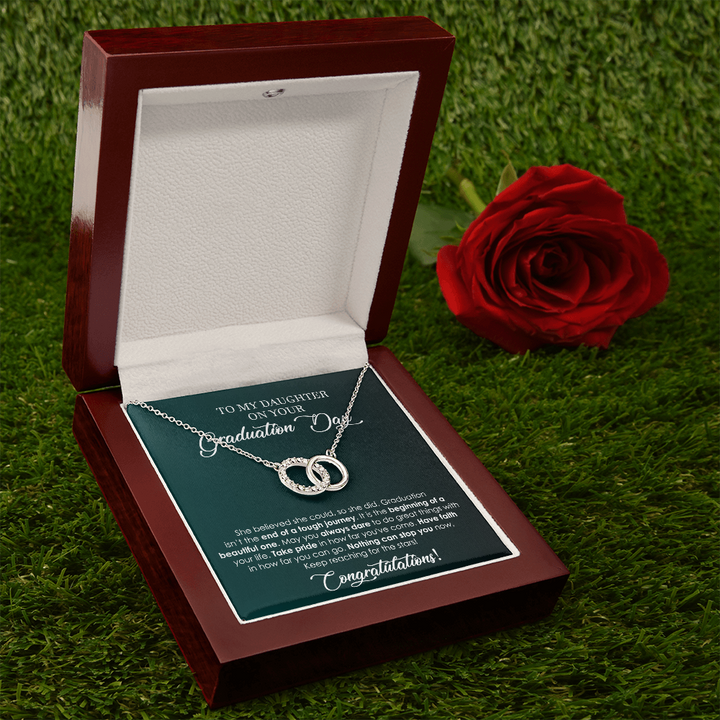 Graduation Interlocking Circles Necklace Gift for Daughter