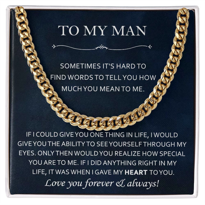 Cuban Chain Necklace Gift for Your Man