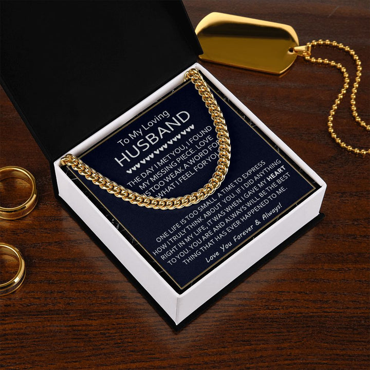 Cuban Link Chain Gift for Husband