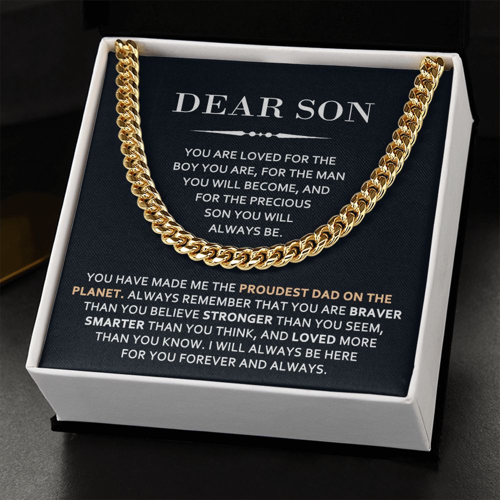 To My Son – Proud Dad Cuban Chain