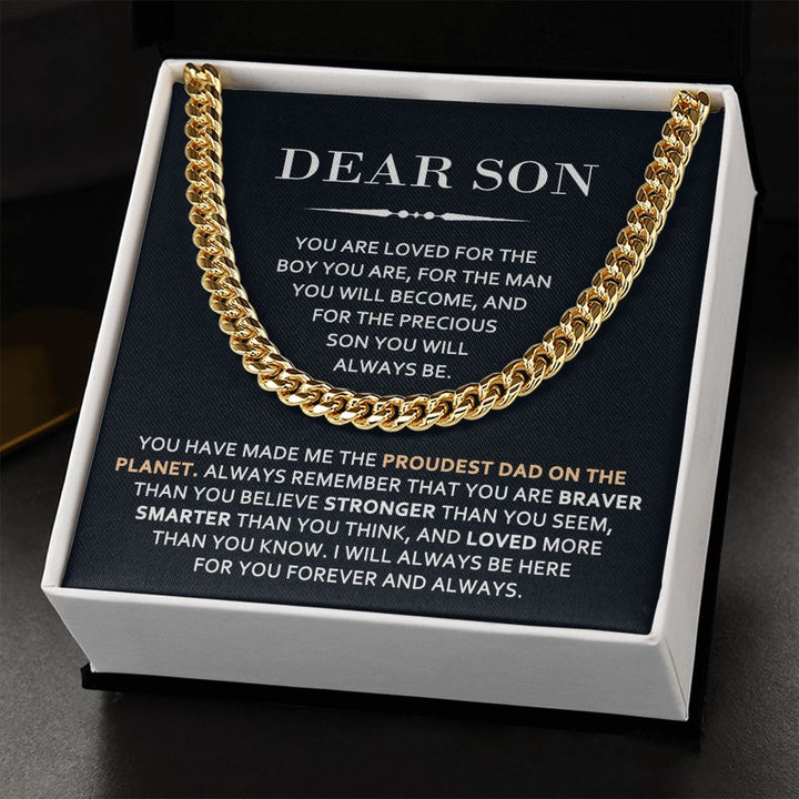To My Son – Proud Dad Cuban Chain