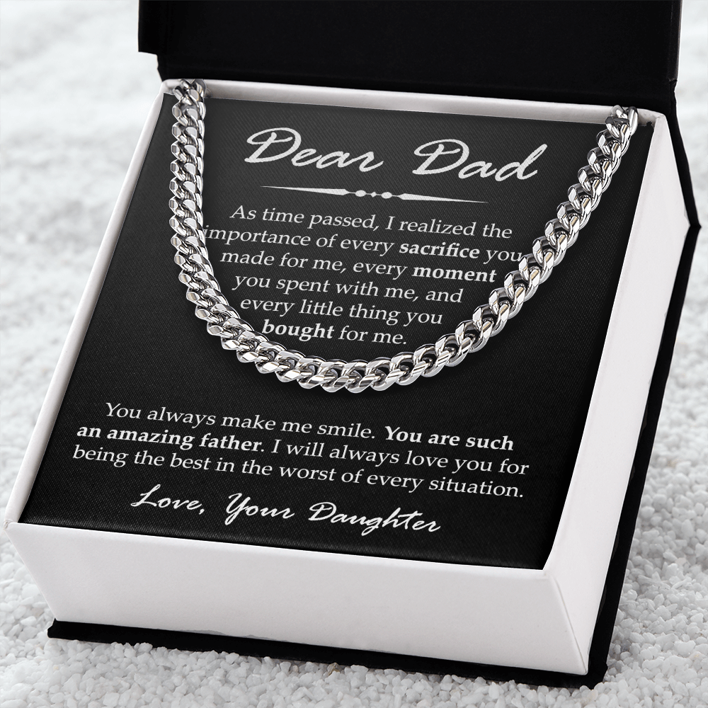 Dad Necklace Gift From Daughter