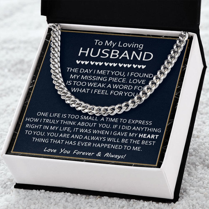 Cuban Link Chain Gift for Husband
