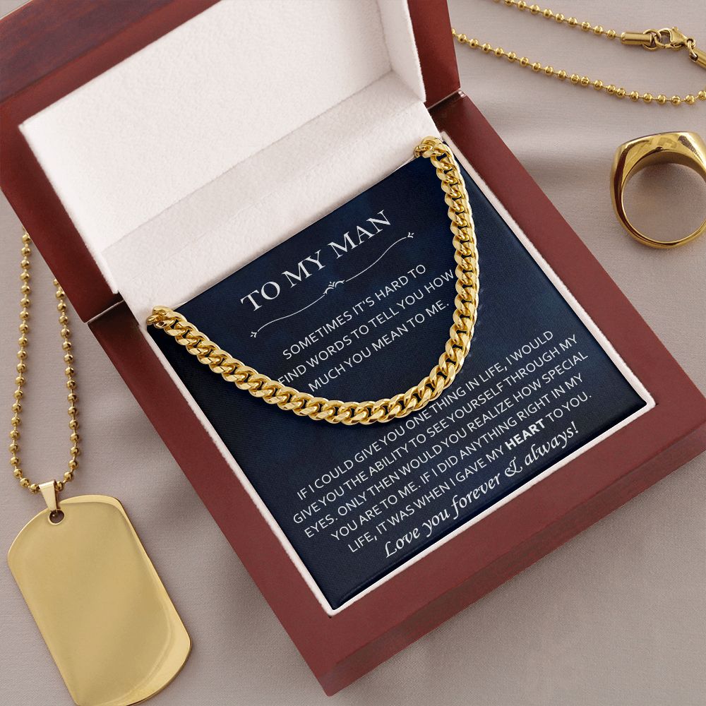 Cuban Chain Necklace Gift for Your Man