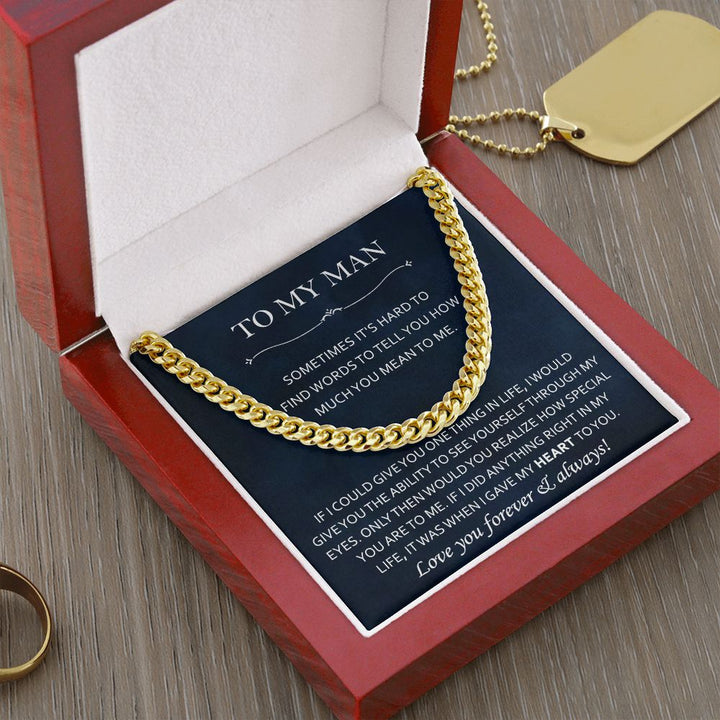 Cuban Chain Necklace Gift for Your Man
