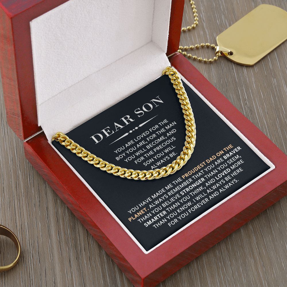 To My Son – Proud Dad Cuban Chain