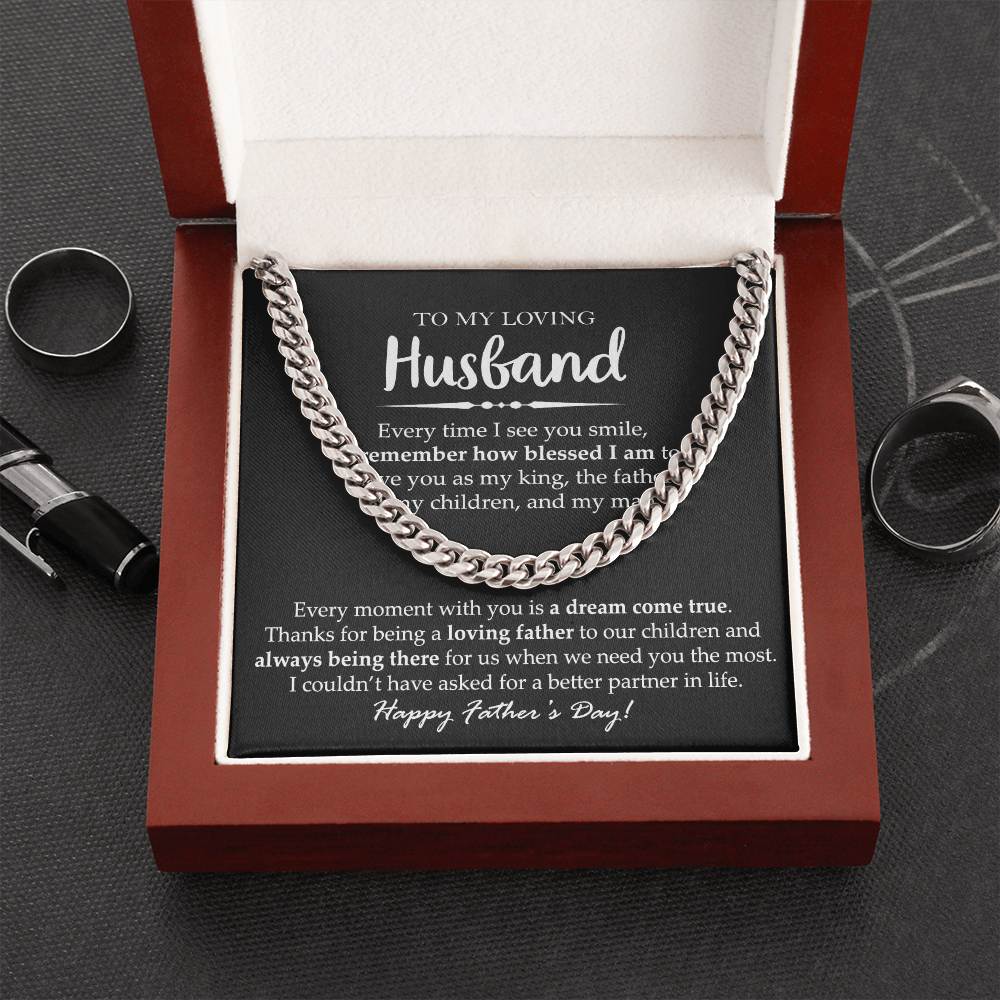 Sentimental Gift For Loving Husband | To My Loving Husband Necklace