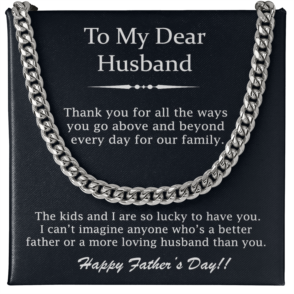 Chain Necklace Gift For My Husband On Fathers Day