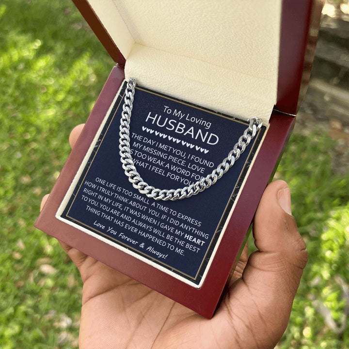Cuban Link Chain Gift for Husband