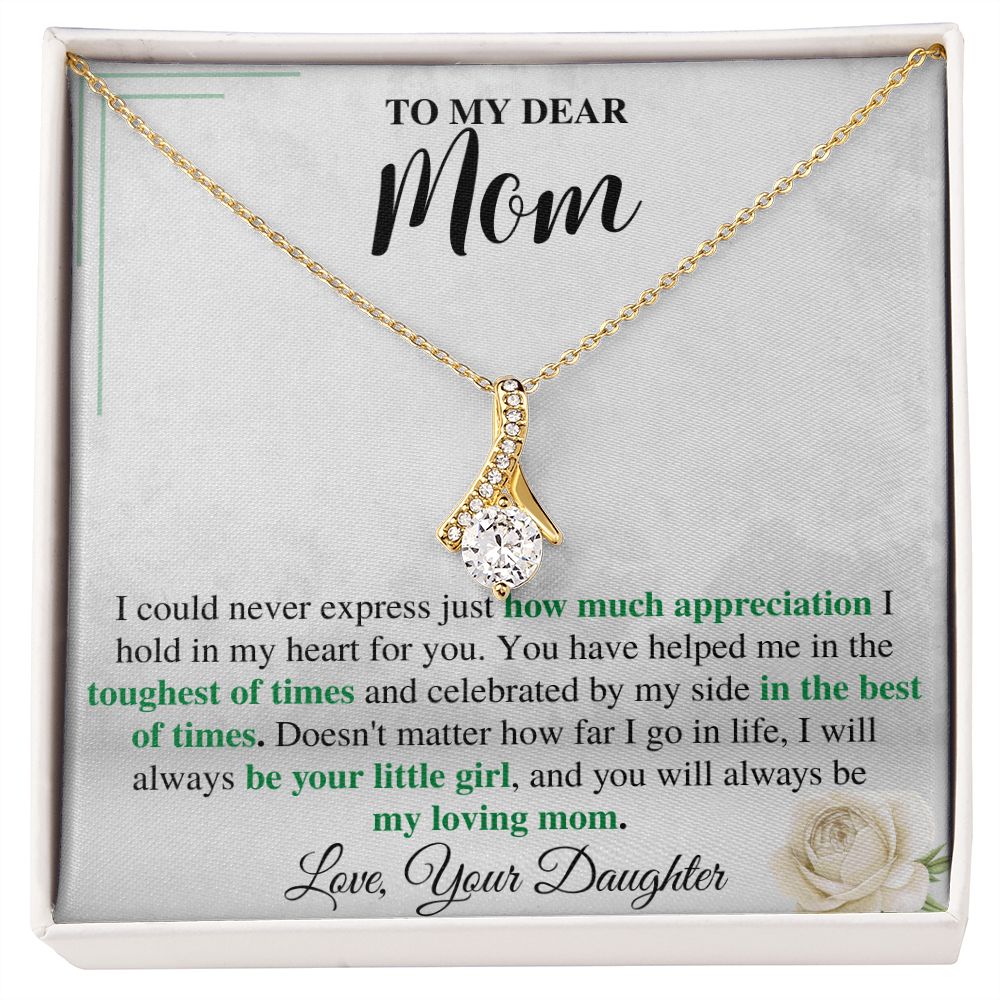 To My Mom Necklace from Daughter
