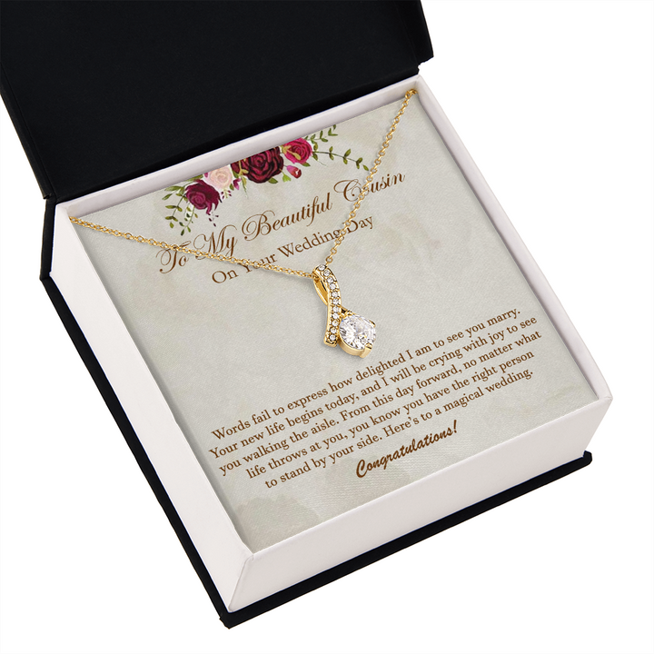 Wedding Day Necklace Gift for Cousin