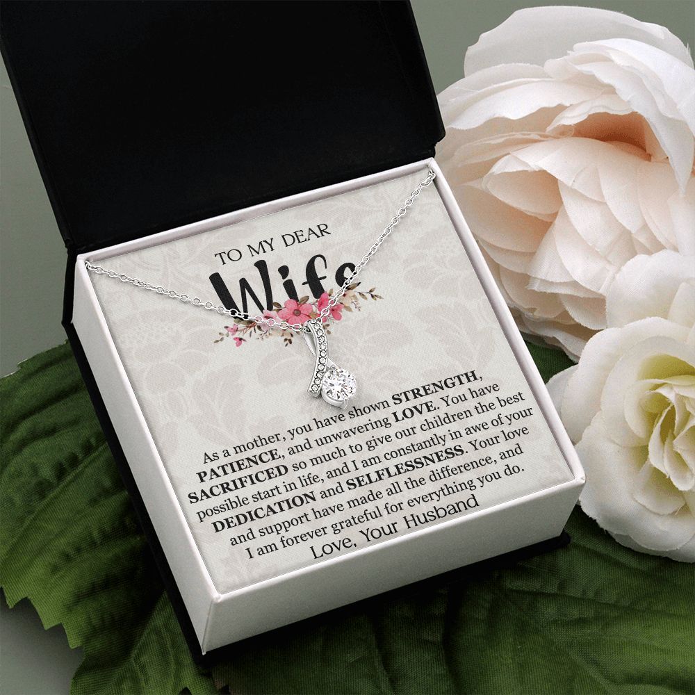 To My Dear Wife – Sparkling Love Necklace