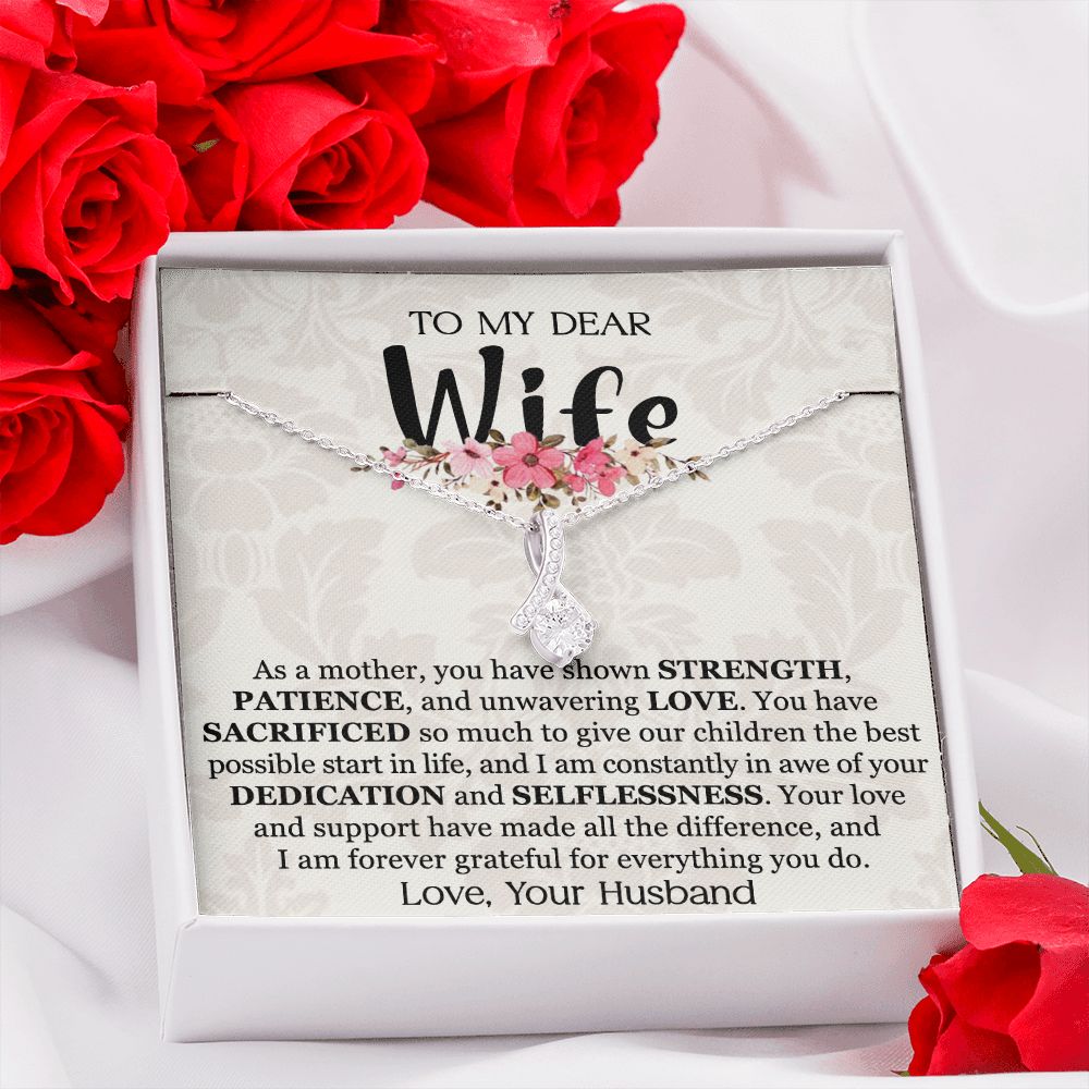 To My Dear Wife – Sparkling Love Necklace