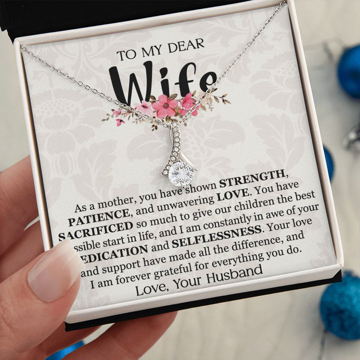 To My Dear Wife – Sparkling Love Necklace
