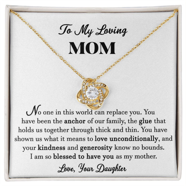 To My Loving Mom Knot Necklace