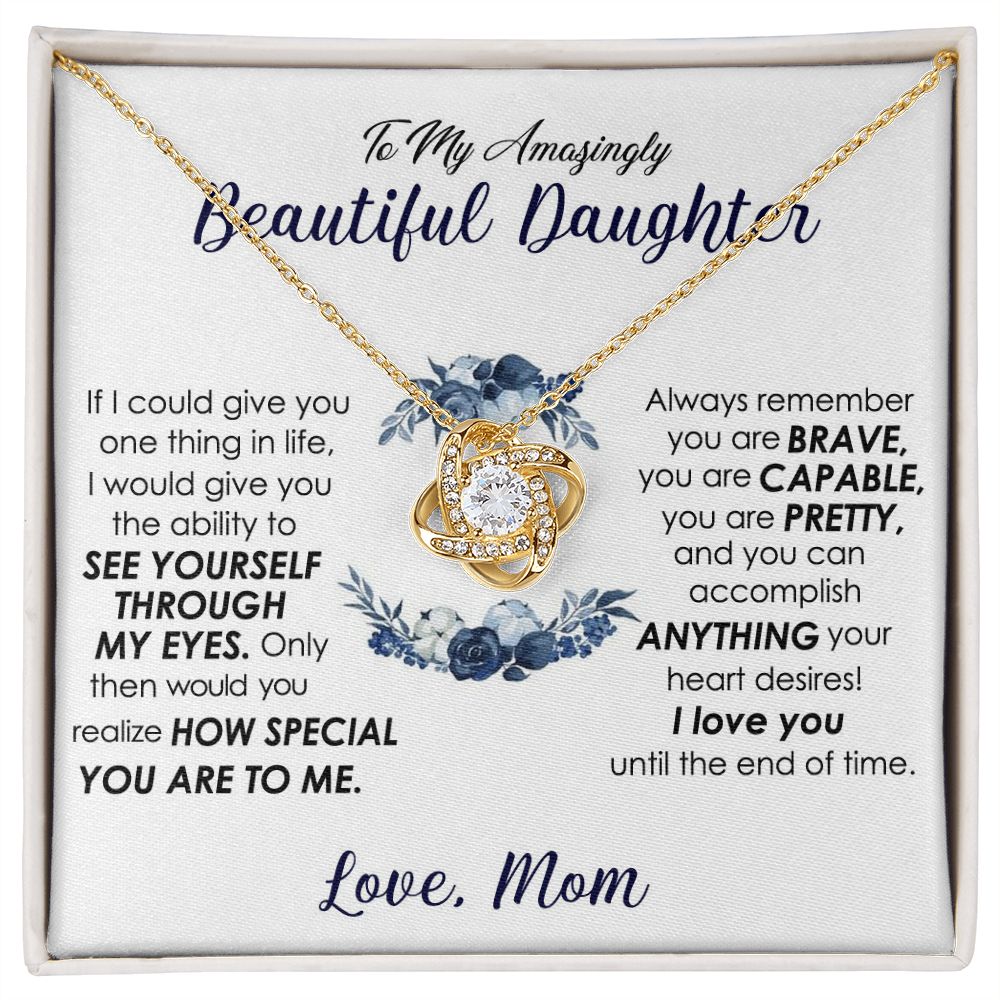 Infinity Knot Necklace from Mom to Daughter