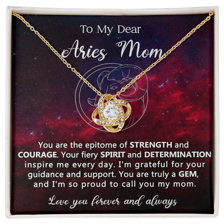 Aries Mom Eternal Love Knot Necklace