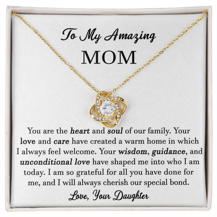 To My Amazing Mom Knot Necklace