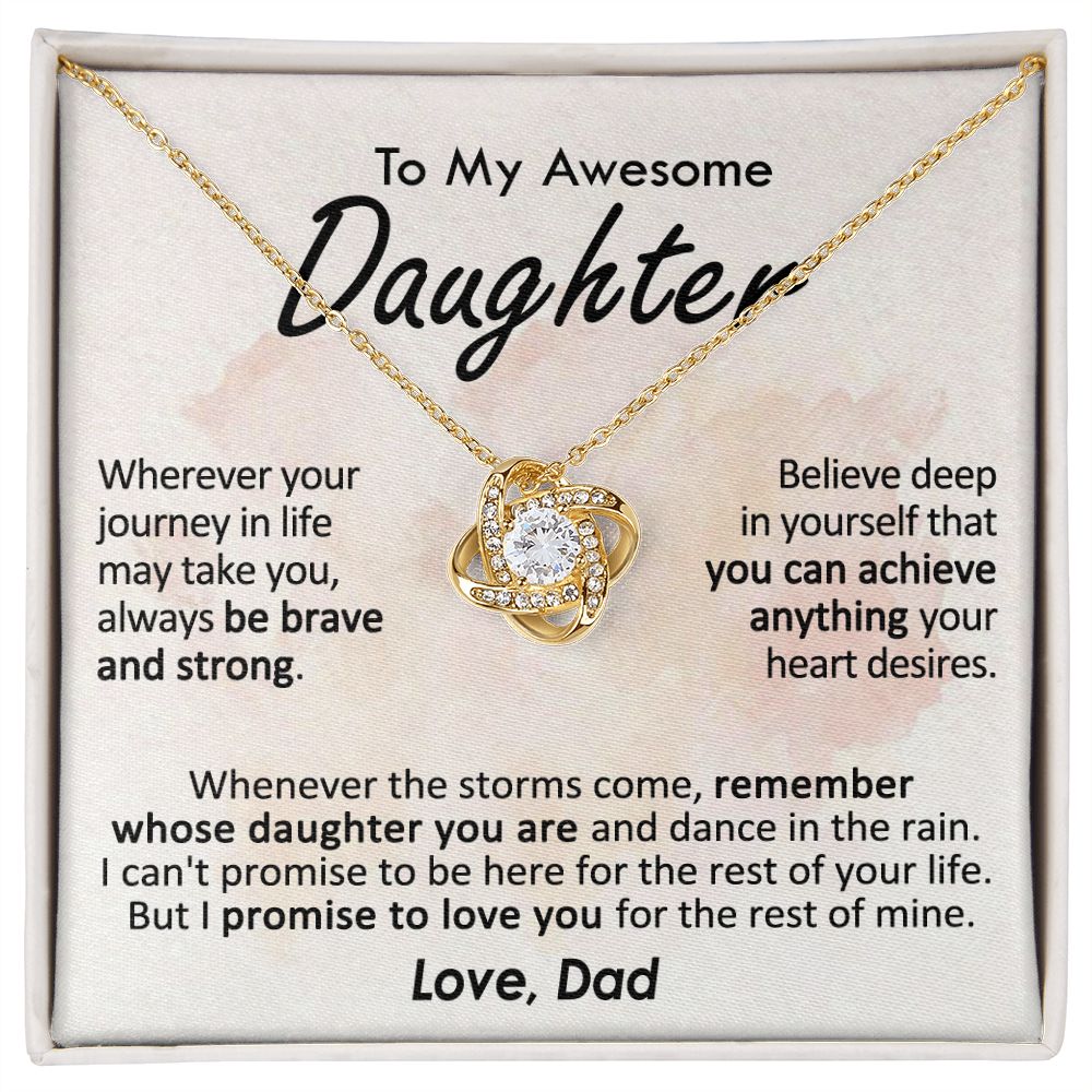 To My Daughter – Love Dad Necklace