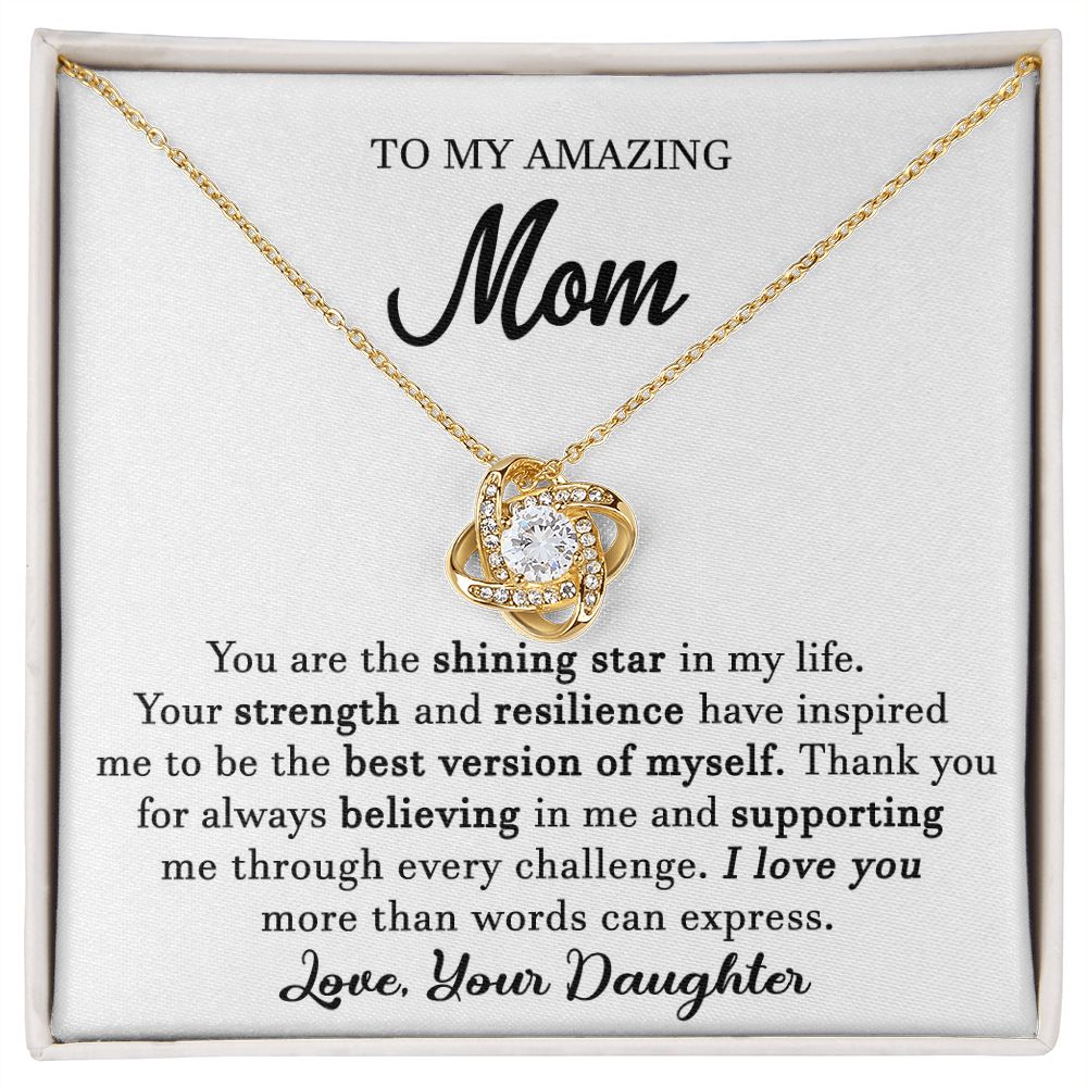 To My Amazing Mom Necklace From Daughter