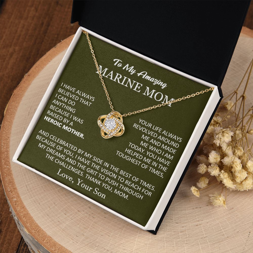 To My Marine Mom – Heroic Love Necklace