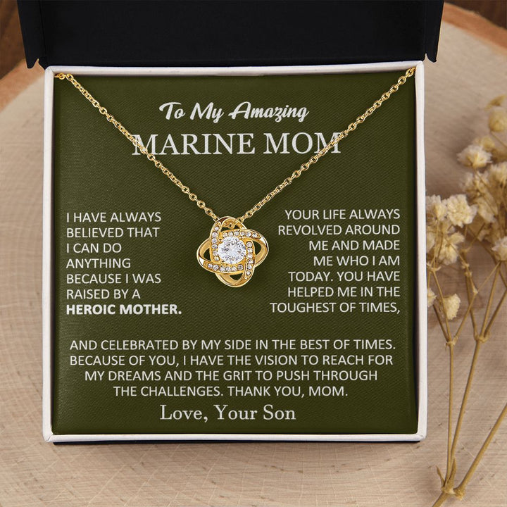 To My Marine Mom – Heroic Love Necklace