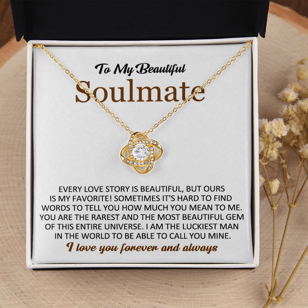 To My Beautiful Soulmate – Forever Love Necklace