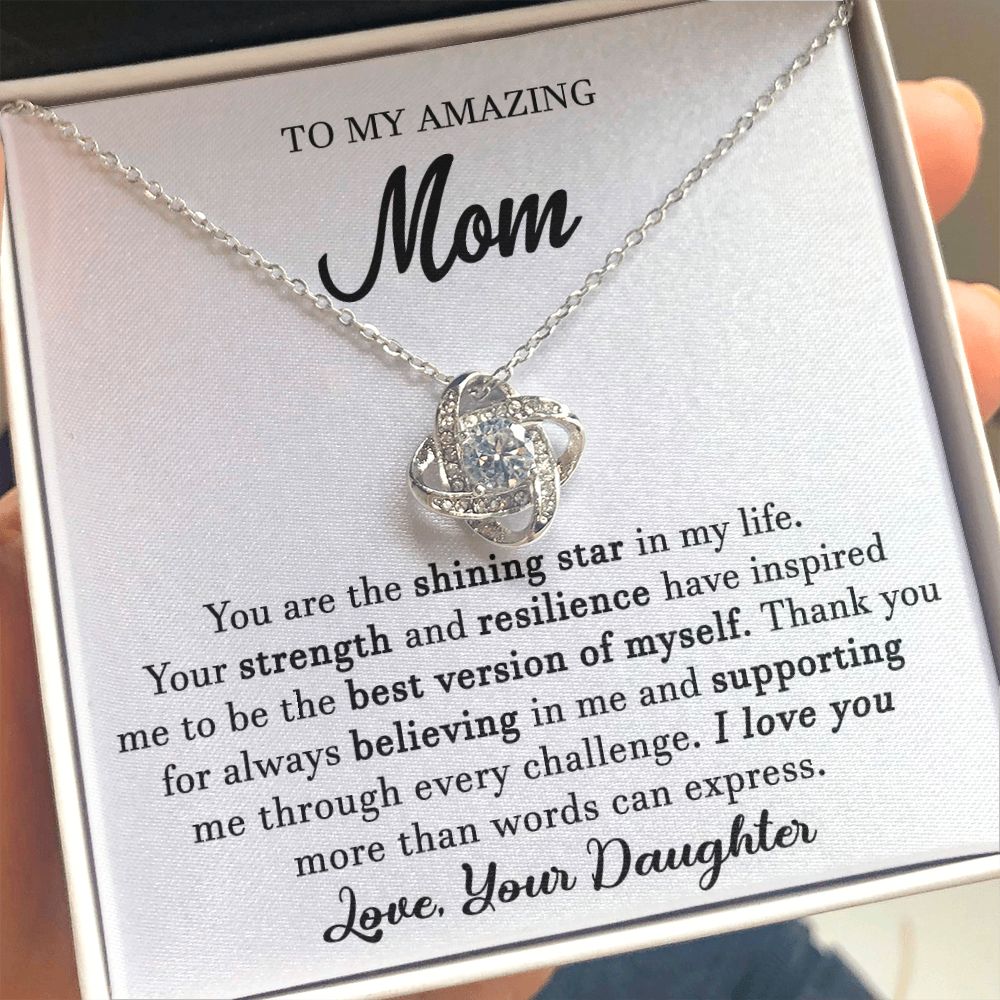 To My Amazing Mom Necklace From Daughter