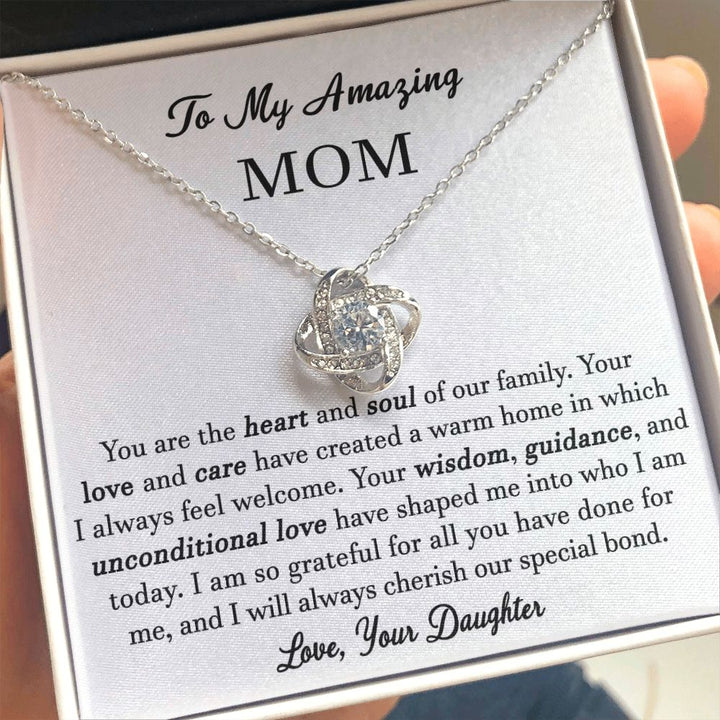 To My Amazing Mom Knot Necklace
