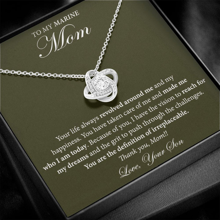 Necklace Gift from Son to Marine Mom