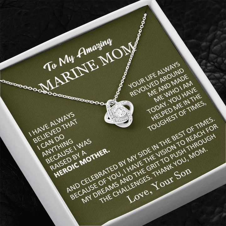 To My Marine Mom – Heroic Love Necklace