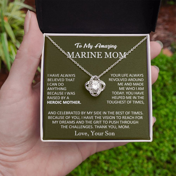 To My Marine Mom – Heroic Love Necklace
