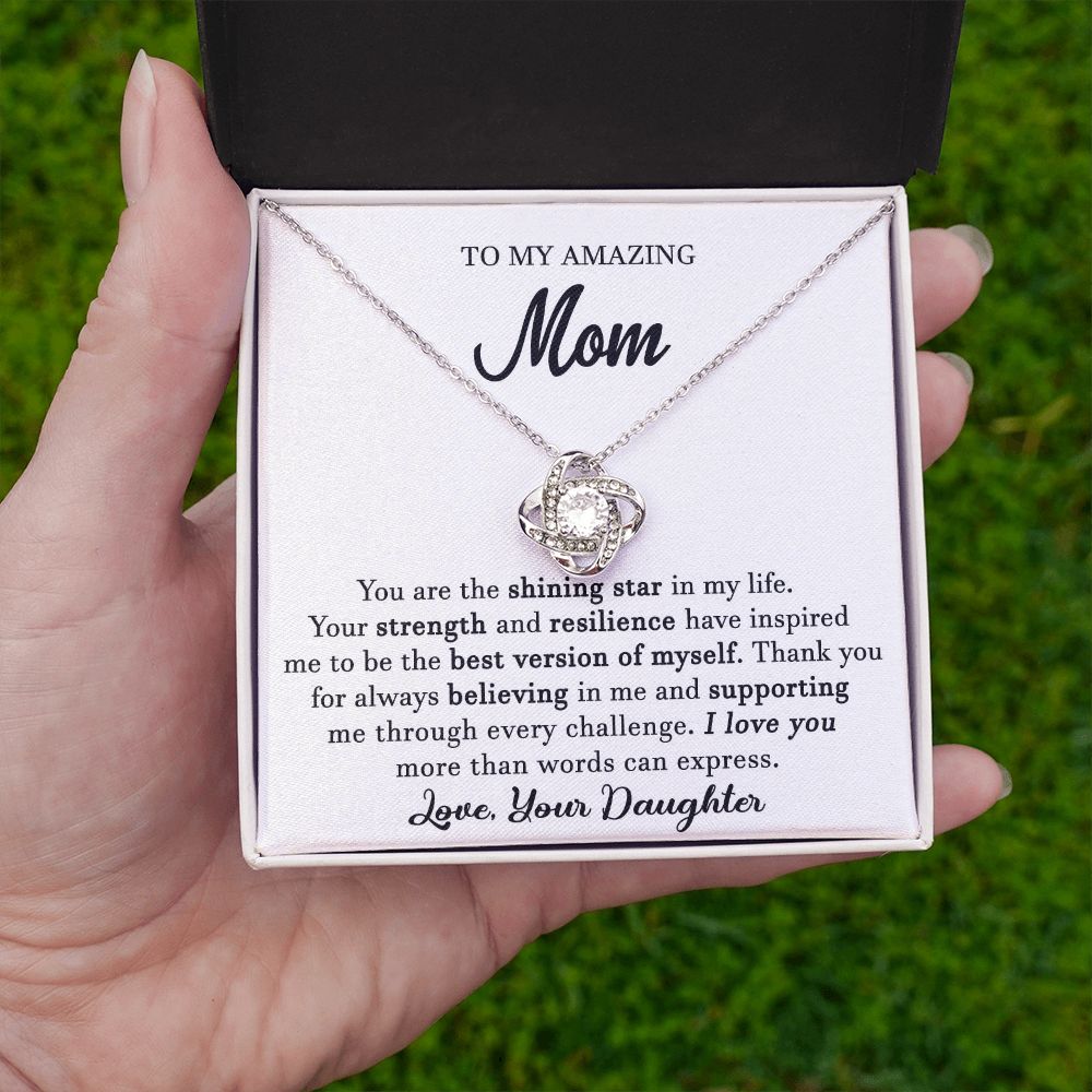 To My Amazing Mom Necklace From Daughter