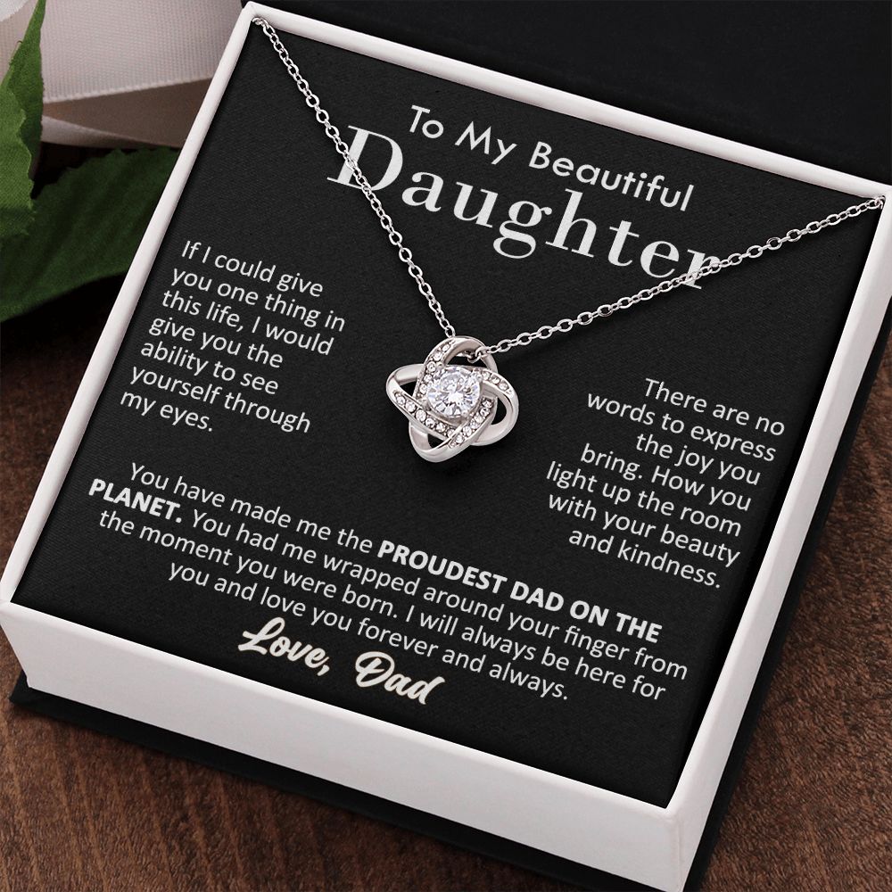 To My Daughter – Dad's Pride Necklace – - Main Image