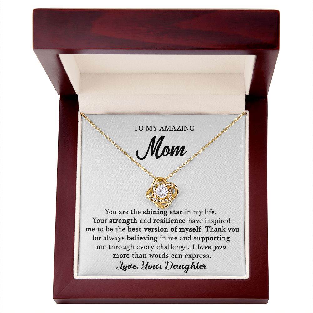 My Mother, My Rock, My Shining Star, I Love You Necklace Gift For Mother's  Day or Birthday