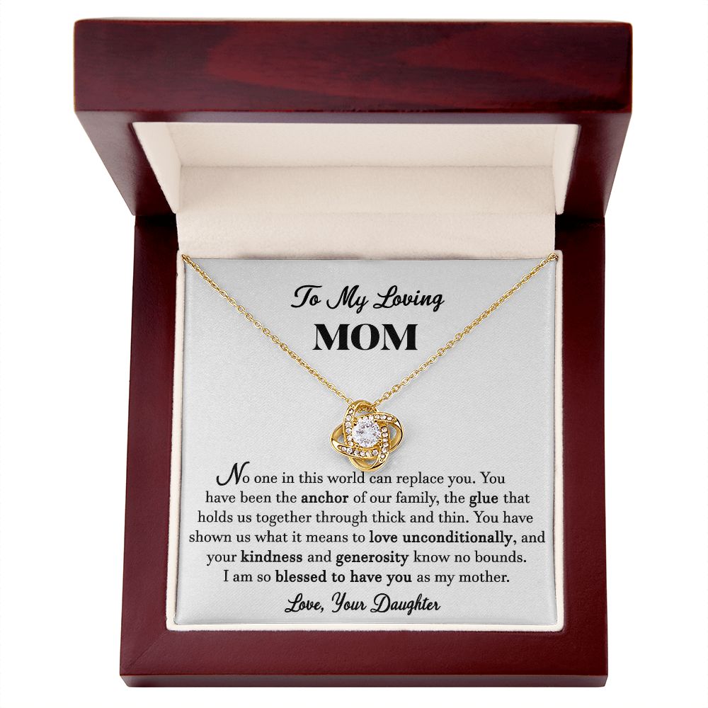 To My Loving Mom Knot Necklace