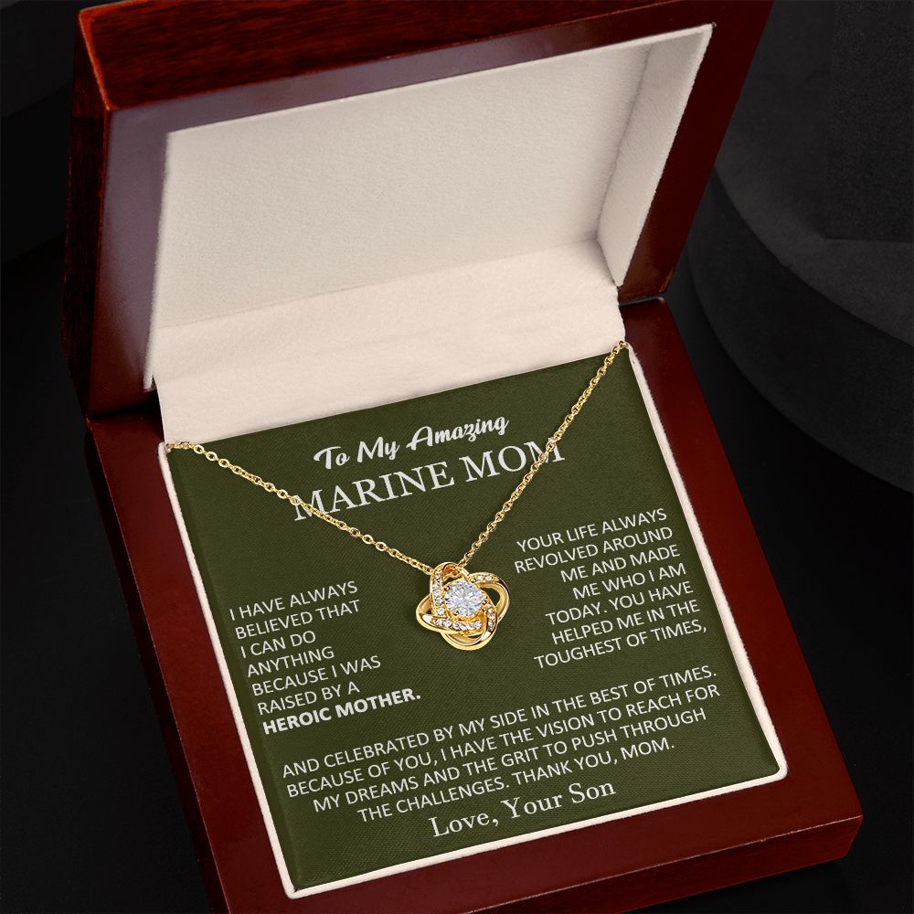 To My Marine Mom – Heroic Love Necklace