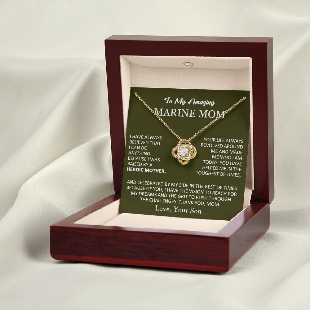 To My Marine Mom – Heroic Love Necklace
