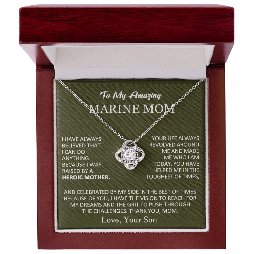 To My Marine Mom – Heroic Love Necklace