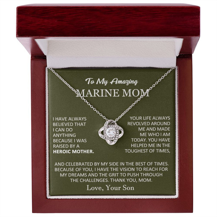 To My Marine Mom – Heroic Love Necklace