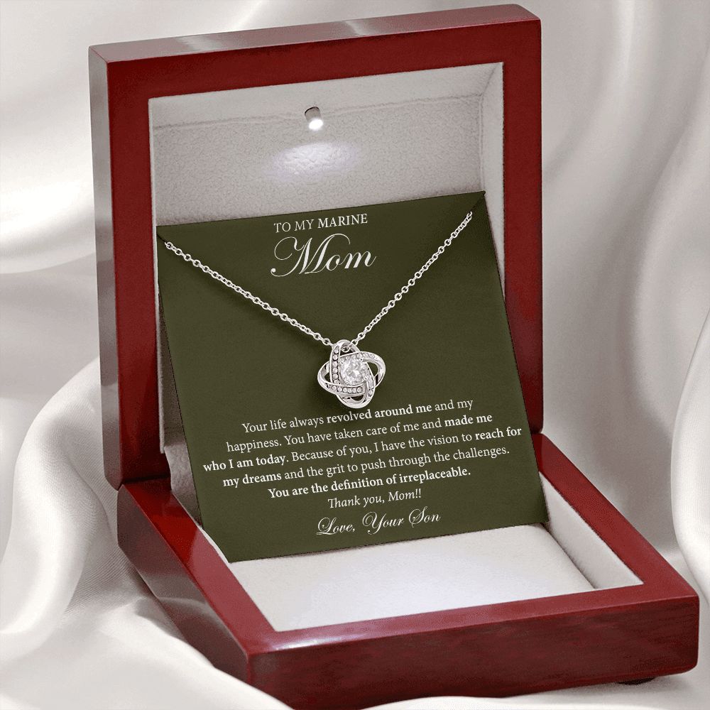 Necklace Gift from Son to Marine Mom