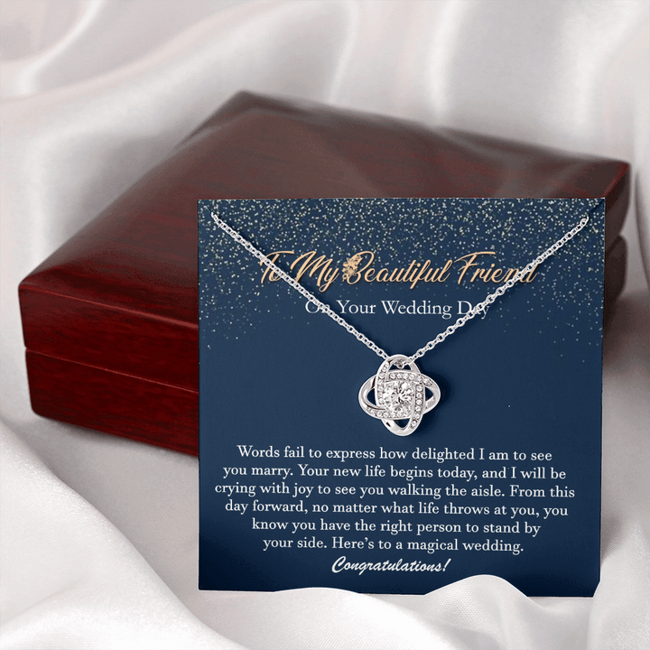 Wedding Day Necklace Gift for Friend on Wedding Day