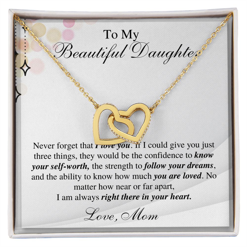 Daughter Necklace Gift from Mom Love Message