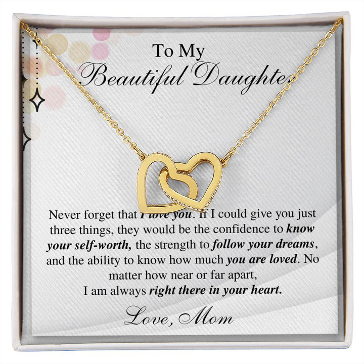 Daughter Necklace Gift from Mom Love Message